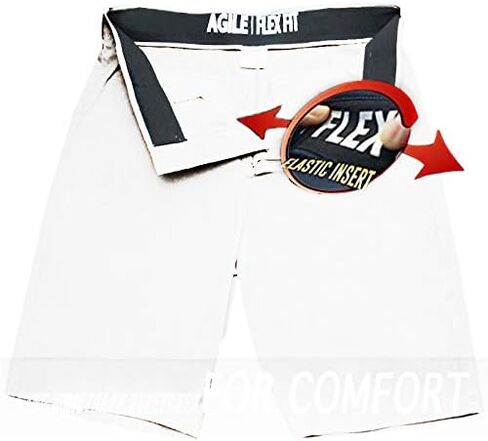 Agile Mens Casual Summer Flat Front Essential Stretch Shorts/Cargo Shorts with Pockets in Saudi Arabia
