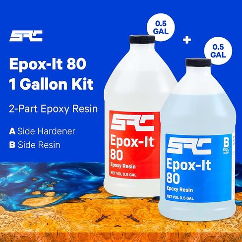 Black Epoxy Resin (32 Ounce), High-Gloss Pure Black Resin Epoxy | No Black Epoxy Dye, Black Resin Pigment, or Black Mica Powder Needed |for DIY Bubble-Free Epoxy Tabletops, Resin Art, Jewelry Making in Kuwait