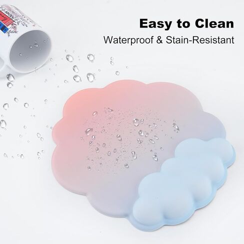 Ergonomic Mousepad with Wrist Rest, Cute Desk Mat for Desktop, Office Desk Mat (Pink), Medium, Clnd-01 in Saudi Arabia