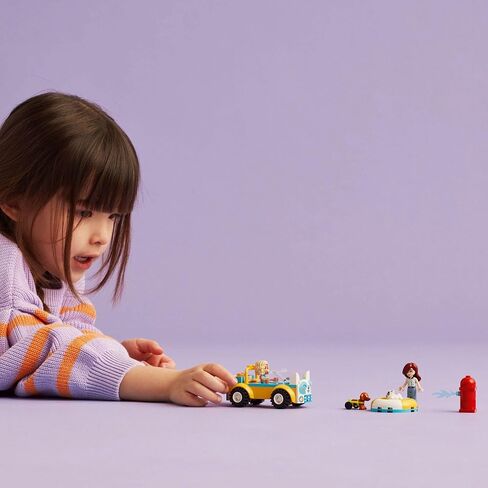 LEGO Friends Dog Grooming Car Toy, Building Toy for Kids Who Love Animals and Nature, Comes with 2 Mini Doll Characters and 2 Dog Toy Figures, Vet Toy Gift Idea for Girls and Boys Ages 4 and Up, 42635 in Saudi Arabia