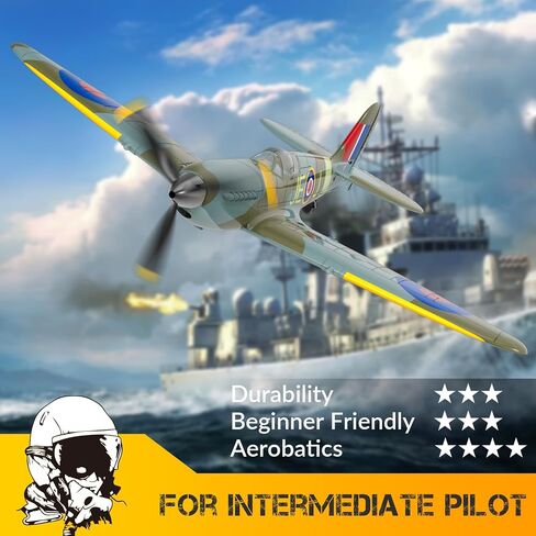 RC Plane, 4-CH Remote Control Airplanes Ready to Fly P47 Radio Controlled Aircraft for Beginners with Xpilot Stabilization System, One Key Aerobatic Airplane (76116 RTF) in Saudi Arabia