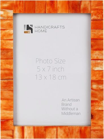 Handicrafts Home 16x20 Poster Frame - Orange Bone Inlay Classic Collection Wall Mount Decorative Picture Frame for Posters, Photos, Diplomas, Certificates, Art Work - Handmade Vintage Home Decor Gift in Kuwait