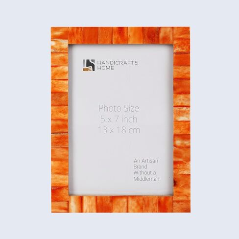Handicrafts Home 16x20 Poster Frame - Orange Bone Inlay Classic Collection Wall Mount Decorative Picture Frame for Posters, Photos, Diplomas, Certificates, Art Work - Handmade Vintage Home Decor Gift in Kuwait