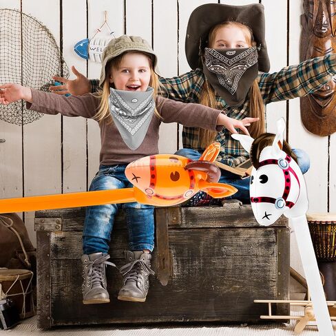 12 عبوة من عصا الحصان والبيزلي القابلة للنفخ، عصا رأس الحصان القابلة للنفخ لحفلات رعاة البقر in Kuwait