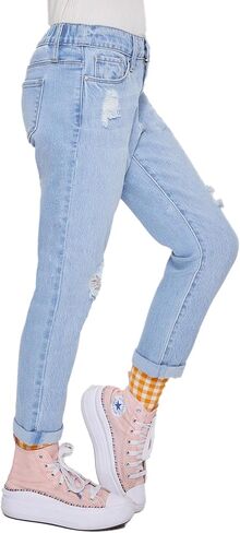 YMI Girls Taylor Dream Relaxed Fit Cuffed Jeans in Saudi Arabia
