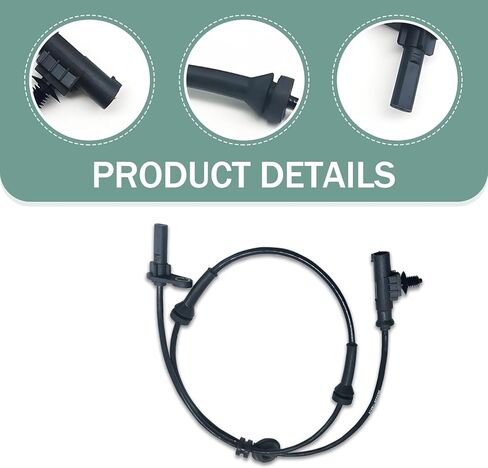 1-Pack Car Wheel Speed ​​Sensor, Direct Mount Anti-Lock Brake Controller, Rear Left Standard ABS System Sensing Device, Compatible with Heyue (Black) in Saudi Arabia