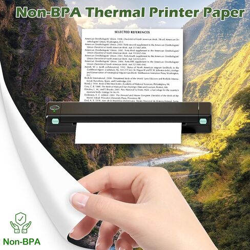ورق حراري مقاس 8.5 بوصة × 11 بوصة - ورق حراري متعدد الأغراض 200 ورقة، ورق طابعة متوافق مع M08F-Letter، MT800، MT800Q والطابعات المحمولة الأخرى in Kuwait