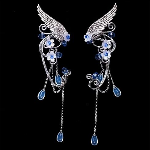 Fairy Elf Ear Cuffs for Women, Renaissance Fairy Costume Accessories for Women Halloween Cosplay Party in Saudi Arabia