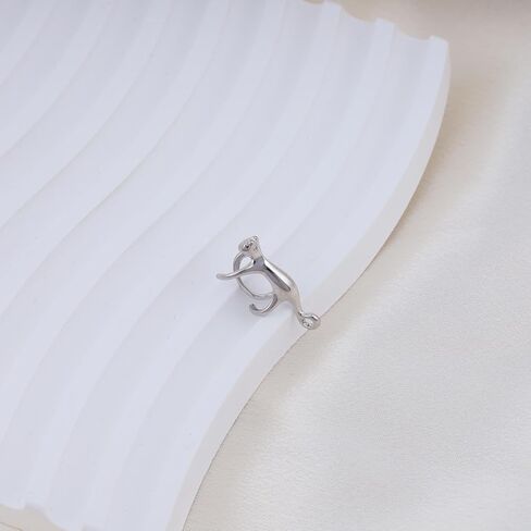 Minimalist Cat Ear Cuff Earring Cute Cat Ear Climber Crawler Earring Animal No Piercing Earring Small Gold Cat Cartilage Clip Earring Cat Clip On Earrings Jewelry for Women in Saudi Arabia