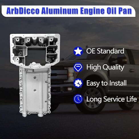 DC3Z6675C وعاء زيت المحرك العلوي من الألومنيوم متوافق مع 2011-2019 Ford F-250 F-350 F-450 F-550 F-650 Super Duty 6.7L ديزل، BC3Q6675EG BC3Q6676EF in Kuwait