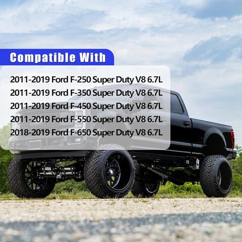 DC3Z6675C وعاء زيت المحرك العلوي من الألومنيوم متوافق مع 2011-2019 Ford F-250 F-350 F-450 F-550 F-650 Super Duty 6.7L ديزل، BC3Q6675EG BC3Q6676EF in Kuwait