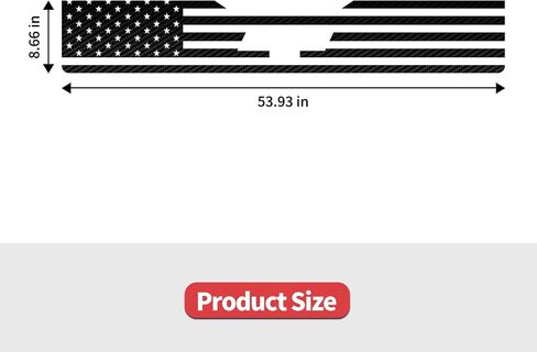 Jimen Fit for Chevrolet Silverado 2019-2024, 1PC American Flag Decal Tailgate Sticker (Carbon Fiber) in Saudi Arabia