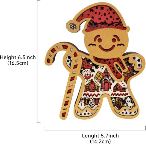 FNYDOX LED Christmas Decorations, Wooden Christmas Tree Statue for Presents, Christmas Tree Figurine for Gifts, Modern Christmas Tree Sculpture Decor Wall Art, Original Craft Christmas Tree Ornament in Saudi Arabia