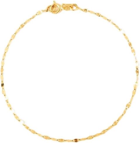 سوار سلسلة مرآة من الذهب الصلب عيار 14 قيراط للنساء | سوار سلسلة مرآة من الذهب الحقيقي عيار 14 قيراط | سوار سلسلة لذيذ | مجوهرات ذهبية عيار 14 قيراط للنساء | هدية لعيد الميلاد، قابلة للتعديل من 6 إلى 7 بوصات in Kuwait