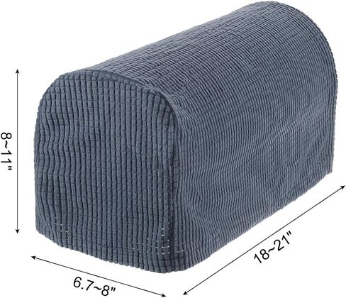 uxcell Stretch Armrest Covers Armchair Anti-Slip for Chairs Sofas Couch Arm Covers Recliner Sofa Dark Gray 4 Pcs in Saudi Arabia