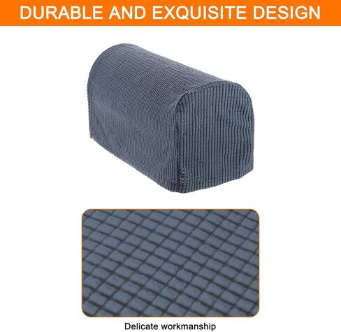 uxcell Stretch Armrest Covers Armchair Anti-Slip for Chairs Sofas Couch Arm Covers Recliner Sofa Dark Gray 4 Pcs in Saudi Arabia