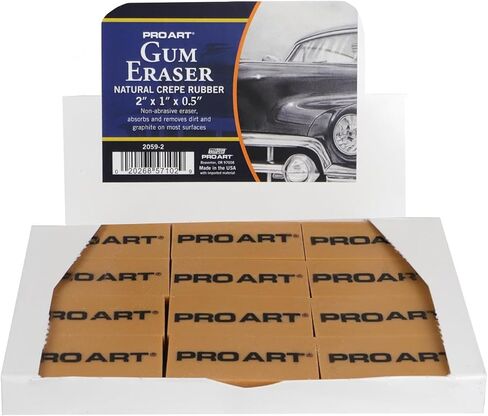 ممحاة لثة آرت من برو آرت، طبيعية 12 قطعة in Kuwait