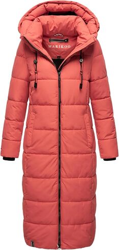 Marikoo Long Fall & Winter Coat for Women | Detachable Hood | Quilted Women’s Calf-Length Jacket | Nadeshikoo XVI XS-5XL in Saudi Arabia