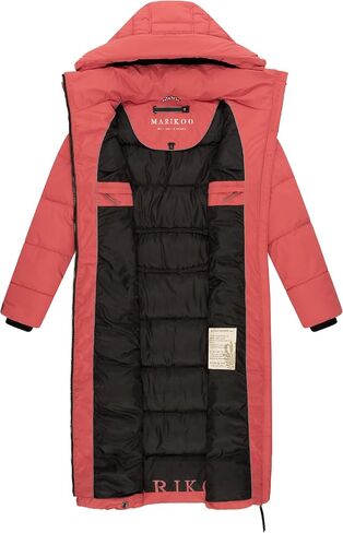 Marikoo Long Fall & Winter Coat for Women | Detachable Hood | Quilted Women’s Calf-Length Jacket | Nadeshikoo XVI XS-5XL in Saudi Arabia