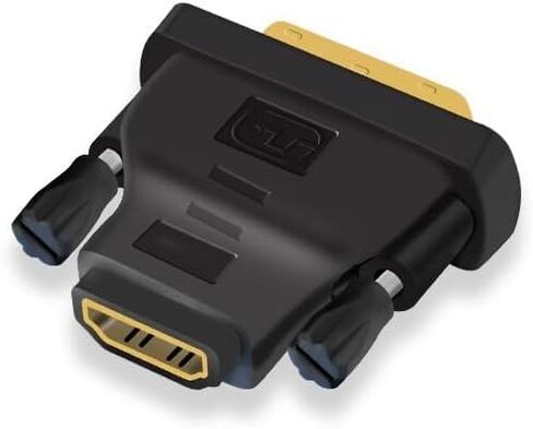 MMOBIEL HDMI to DVI Adapter - Bi-Directional - Male DVI-D Dual Link to Female HDMI - Converter Supports Monitor, PC, TV, Gaming, Projector - 1080p Full HD 60Hz - Gold Connector in Kuwait