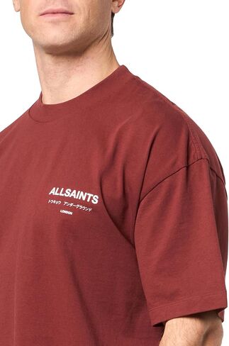 AllSaints Men's Underground Short Sleeve Crew Neck Shirt in Kuwait