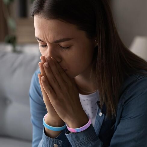 200 قطعة من Cunno أدعم أساور المعصم للتوعية بفقدان الرضع باللونين الوردي والأزرق للتوعية بشريط من السيليكون للنساء أثناء الحمل وشهر التوعية بفقدان الرضع والأطفال لوازم المجتمع in Kuwait