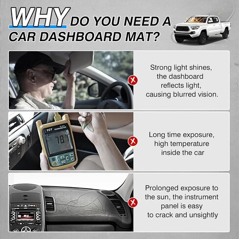 Cartist Dash Cover Compatible with Toyota Tacoma 2016-2023 Accessories Dashboard Cover Mat Non-Slip Carpet Sunshield Anti-Glare (Suede Material) in Saudi Arabia