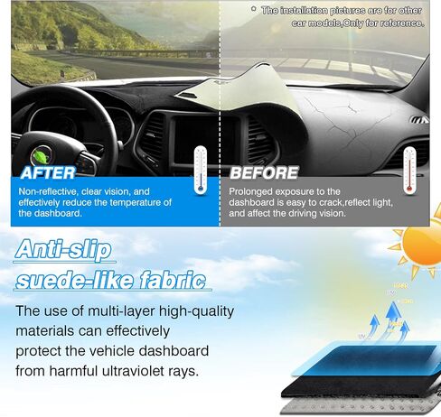 Cartist Dash Cover Compatible with Toyota Tacoma 2016-2023 Accessories Dashboard Cover Mat Non-Slip Carpet Sunshield Anti-Glare (Suede Material) in Saudi Arabia
