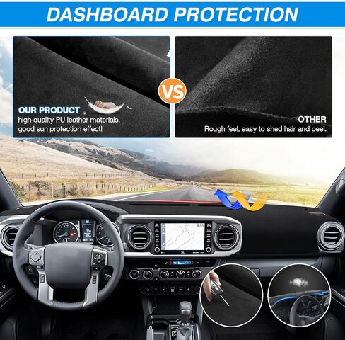 Cartist Dash Cover Compatible with Toyota Tacoma 2016-2023 Accessories Dashboard Cover Mat Non-Slip Carpet Sunshield Anti-Glare (Suede Material) in Saudi Arabia