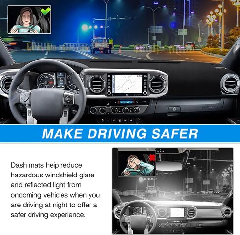 Cartist Dash Cover Compatible with Toyota Tacoma 2016-2023 Accessories Dashboard Cover Mat Non-Slip Carpet Sunshield Anti-Glare (Suede Material) in Saudi Arabia