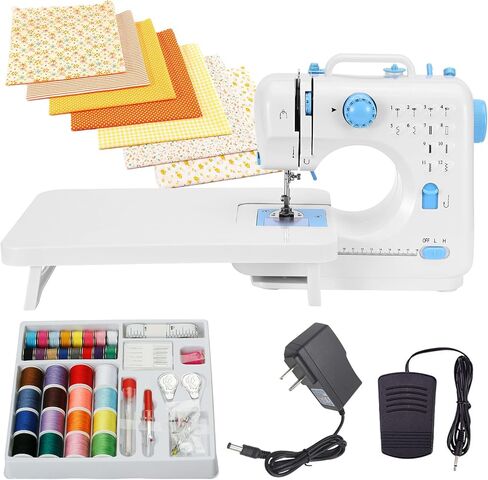 yookee home Sewing Machine for Beginners Compact Sewing Machine with Accessories Kit Easy to Use Portable Sewing Machine for Adults and Kids, Home, Travel, Clothing Repair and Sewing Crafts in Saudi Arabia
