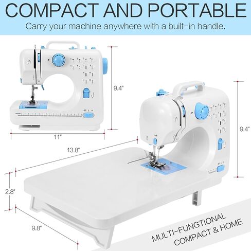 yookee home Sewing Machine for Beginners Compact Sewing Machine with Accessories Kit Easy to Use Portable Sewing Machine for Adults and Kids, Home, Travel, Clothing Repair and Sewing Crafts in Saudi Arabia