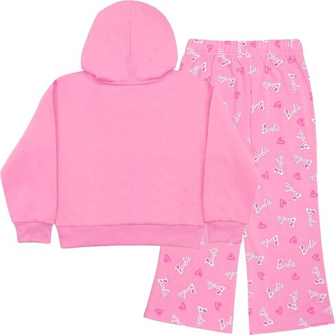 Barbie Girls Matching Fleece Sets Pullover Hoodie & Flare Leg Jogger Set 2 Piece Bundle Set for Kids, Teens & Toddlers in Saudi Arabia