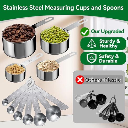 WEPSEN 5-Speed Electric Hand Mixer, 4 Large Mixing Bowls Set, Handheld Mixers with Whisks Beater, Stainless Steel Metal Nesting Bowl Measuring Cups Spoons Kitchen Cake Blender for Baking Supplies in Saudi Arabia