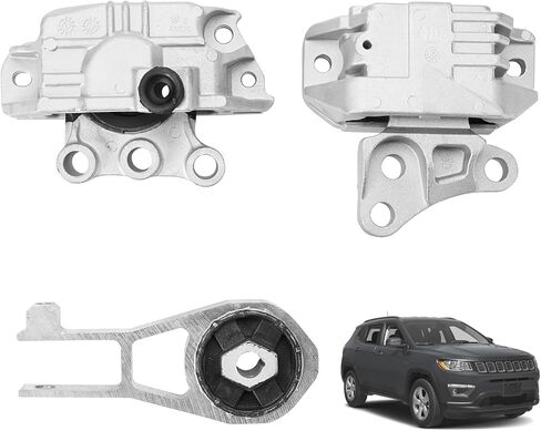 مجموعة تركيب المحرك 3 قطع، تناسب 2015-2018 Jeep Renegade & Fiat 500X 2.4L. يشتمل على حامل المحرك الأيمن، وحامل ناقل الحركة الأيسر، ودعامة عزم الدوران الخلفية. يستبدل OE #68363756AA، 68363755AA، 68258599AA in Saudi Arabia
