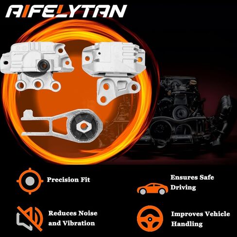 مجموعة تركيب المحرك 3 قطع، تناسب 2015-2018 Jeep Renegade & Fiat 500X 2.4L. يشتمل على حامل المحرك الأيمن، وحامل ناقل الحركة الأيسر، ودعامة عزم الدوران الخلفية. يستبدل OE #68363756AA، 68363755AA، 68258599AA in Saudi Arabia
