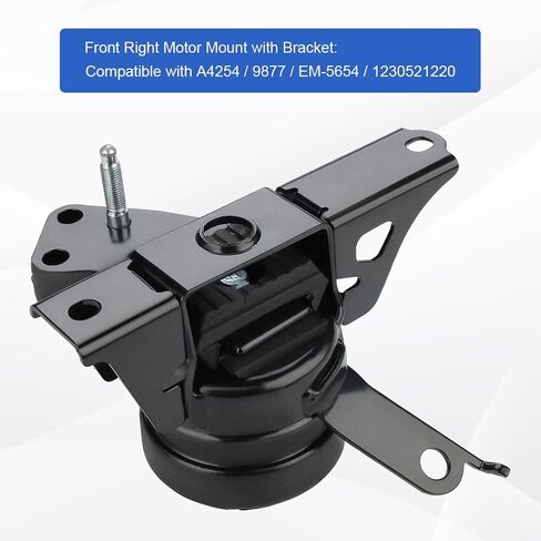 طقم استبدال محرك المحرك وناقل الحركة JDMON 4 قطع لسيارة Toyota Yaris 1.5L 2006-2011 Auto Trans متوافق مع A4237، 1236321080، A62087، 1236421020، A62044، 1237221150، A4254، 1230521220 in Saudi Arabia