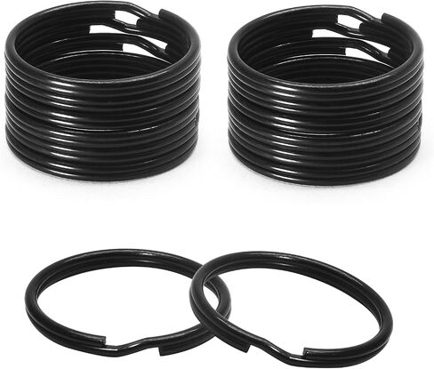 Waziaqoc 50PCS Split Rings, 15mm/0.59 Inch Round Ring Key Chain Rings Small Jump Rings for Hanging Keys DIY Crafts, Black in Kuwait