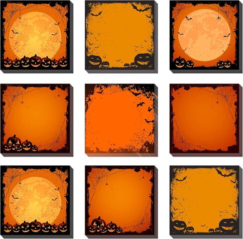 9 Pieces Halloween Sticky Note Halloween Note Pads with Spider Pumpkin Bat 450 Pieces of Self Adhesive Removable Memo Pads, 50 Sheets Each for Halloween School Office Home Students Teacher Presents in Saudi Arabia