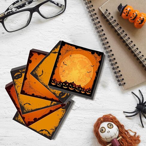 9 Pieces Halloween Sticky Note Halloween Note Pads with Spider Pumpkin Bat 450 Pieces of Self Adhesive Removable Memo Pads, 50 Sheets Each for Halloween School Office Home Students Teacher Presents in Saudi Arabia