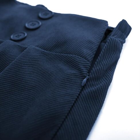 Belle Poque Corduroy Skirt for Women A-Line Flared Swing Skirt Midi High Waist Skirts in Kuwait