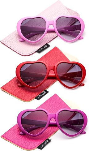 Kids Girls Fashion Heart Shaped Sunglasses Vintage Cute Heart Sunglasses Girls in Saudi Arabia