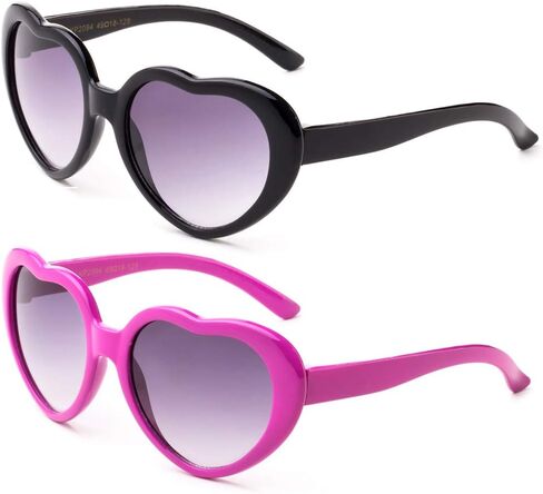 Kids Girls Fashion Heart Shaped Sunglasses Vintage Cute Heart Sunglasses Girls in Saudi Arabia