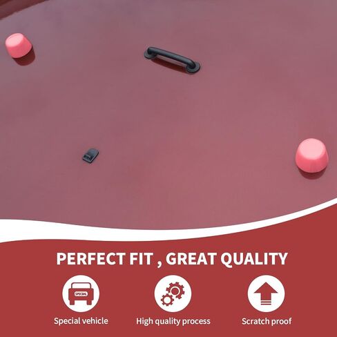 JK Hood Rubber Head Cover, 2PCS Hood Bumper Stopper Stop Cushion Plug Covers Trim Compatible with Jeep Wrangler JK JKU 2007-2017 2Door 4Door, Pink in Saudi Arabia