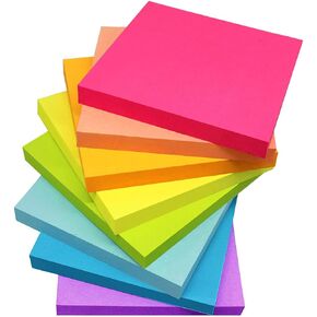 Sticky Notes 3x3 Inches,Bright Colors Self-Stick Pads, Easy to Post for Home, Office, Notebook, 82 Sheets/pad