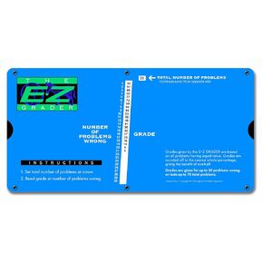 E-Z Grader 7200 طباعة كبيرة E-Z Grader، مخطط الدرجات التعليمية، يحسب النسبة المئوية للنتائج حتى 70 سؤالًا، 10 بوصة × 5 بوصة، أزرق ملكي