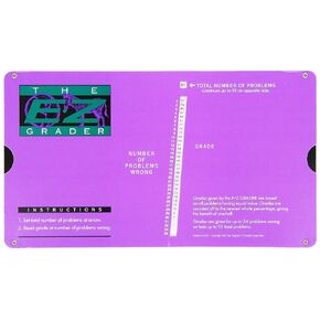 Grading Calculator - E-Z Grader Teacher's Aid Scoring Chart (Purple) - 8-1/2" x 4-3/4"