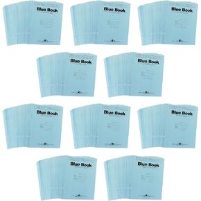 Roaring Spring Exam Blue Books, Case of 500, 11" x 8.5", 6 Sheets/12 Pages, Wide Ruled with Margin, Proudly Made in the USA!