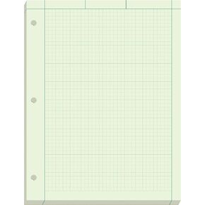 Ampad Engineer Pad, 5 Squares per Inch, 8.5" x 11", 200 Sheet Pad, Green (22-144)