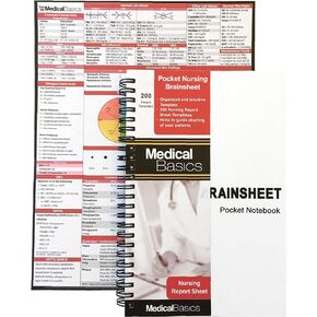 Pocket Nurse Report Sheet Notebook - Brain Sheet Template for MedSurg Nurses and CNA